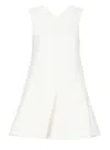 Khaite Mel V-neck Low-back Mini Dress
