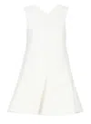Khaite Mel V-neck Low-back Mini Dress