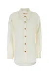 Khaite White Organza Shirt In Chalk