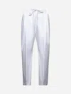 Khaite White Poplin Trenton Trousers In White