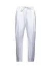 Khaite White Poplin Trenton Trousers In White
