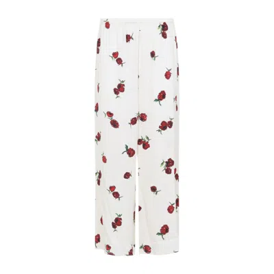 KHAITE WHITE PRINTED PANTS