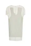 Khaite White Panel Midi Dress With Sheer Inserts