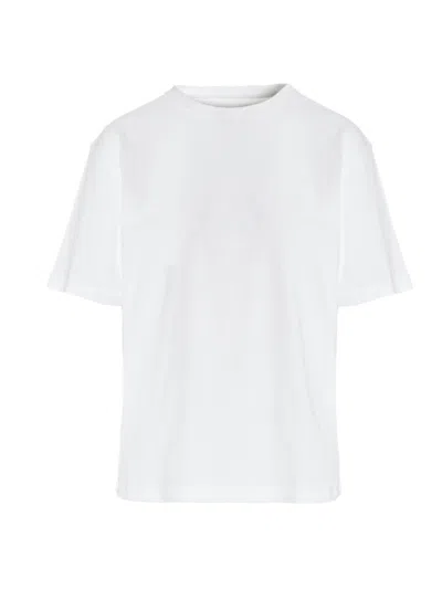KHAITE WHITE SOLID CREW NECK T-SHIRT