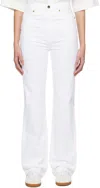 Khaite Danielle High Waist Straight Leg Jeans In 100 White