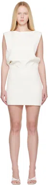 Khaite Toma Bonded Crepe Minidress In White