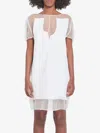 Khaite Winona Paneled Crepe Mini Dress In White