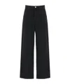 Khaite Bacall Low Rise Straight Jeans In Black