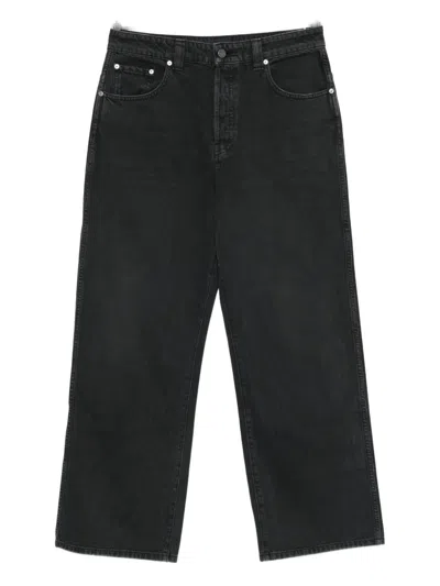 Khaite Wide-leg Jeans In Black