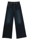 Khaite Abigail High Rise Straight Jeans In Blue