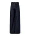 Khaite Wide Leg Jeans In Blue