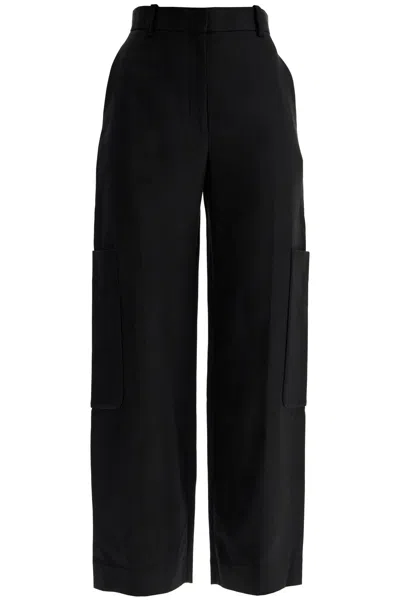 Khaite Wide Leg Pants In Black