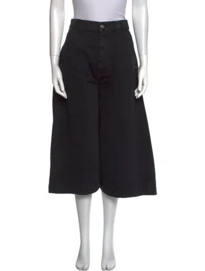 Pre-owned Khaite Wide Leg Pants In Black