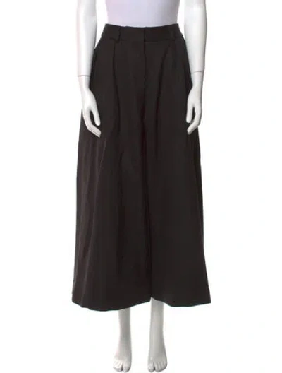Pre-owned Khaite Wide Leg Pants In Black