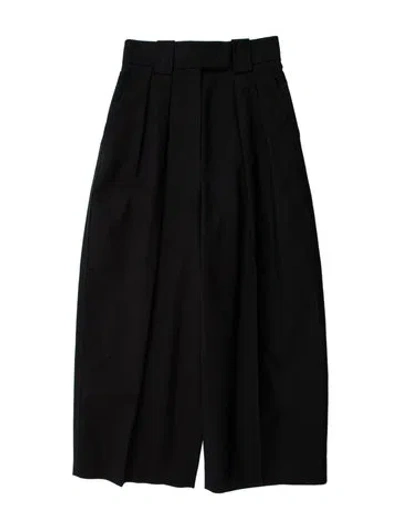 Pre-owned Khaite Wide Leg Pants In Black