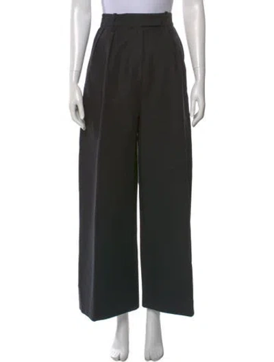 Pre-owned Khaite Wide Leg Pants In Black