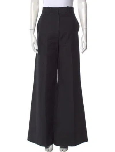 Pre-owned Khaite Wide Leg Pants In Black