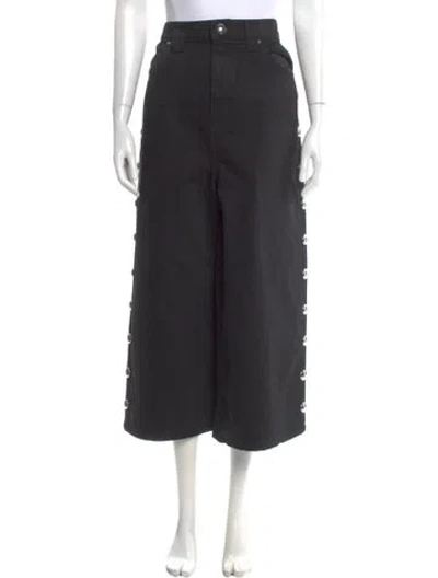 Pre-owned Khaite Wide Leg Pants In Black