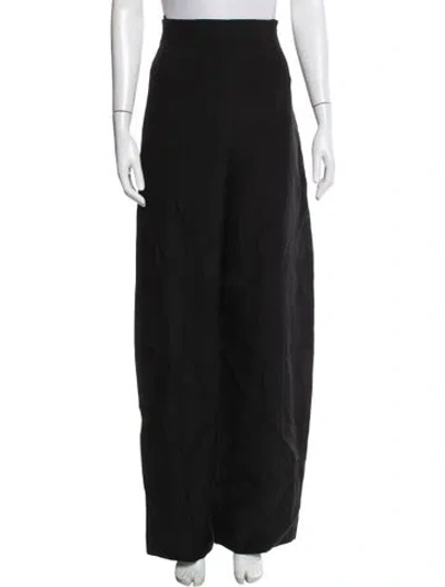 Pre-owned Khaite Wide Leg Pants In Black