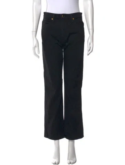 Pre-owned Khaite Wide Leg Pants In Black