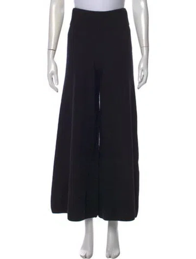 Pre-owned Khaite Wide Leg Pants In Black