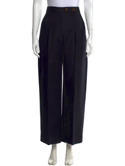 Pre-owned Khaite Wide Leg Pants In Black