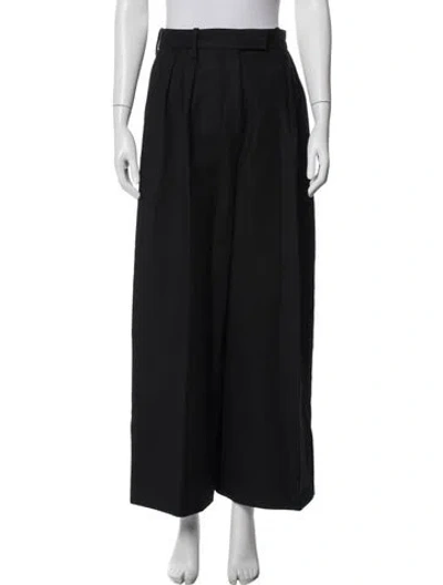 Pre-owned Khaite Wide Leg Pants In Black