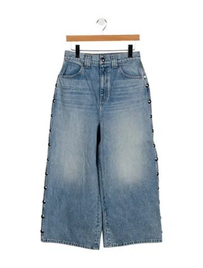 Pre-owned Khaite Wide Leg Pants In Blue