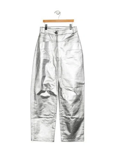 Pre-owned Khaite Wide Leg Pants In Blue
