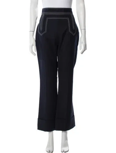 Pre-owned Khaite Wide Leg Pants In Blue