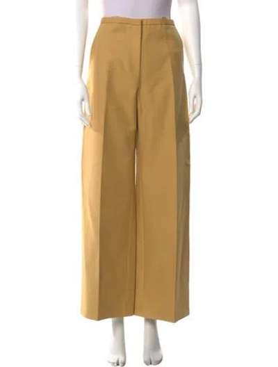 Pre-owned Khaite Wide Leg Pants In Brown