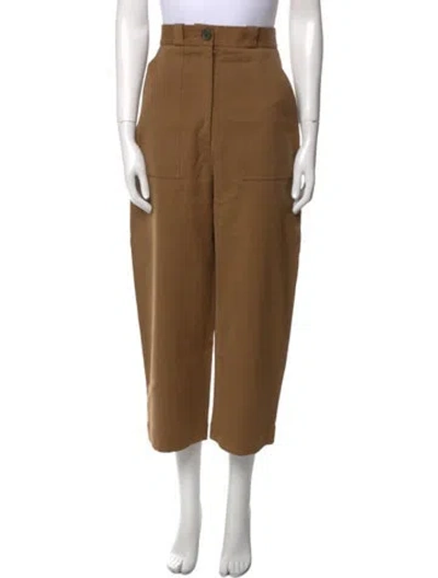 Pre-owned Khaite Wide Leg Pants In Brown