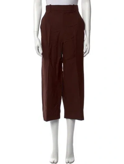 Pre-owned Khaite Wide Leg Pants In Brown