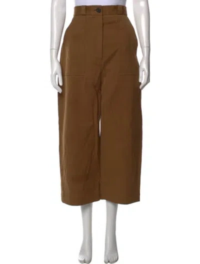 Pre-owned Khaite Wide Leg Pants In Brown