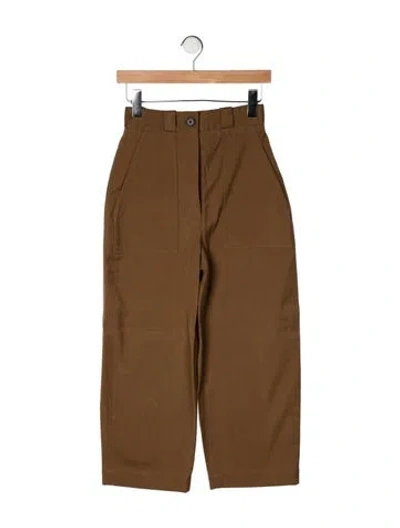 Pre-owned Khaite Wide Leg Pants In Brown