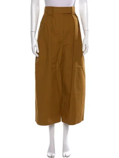Pre-owned Khaite Wide Leg Pants In Brown