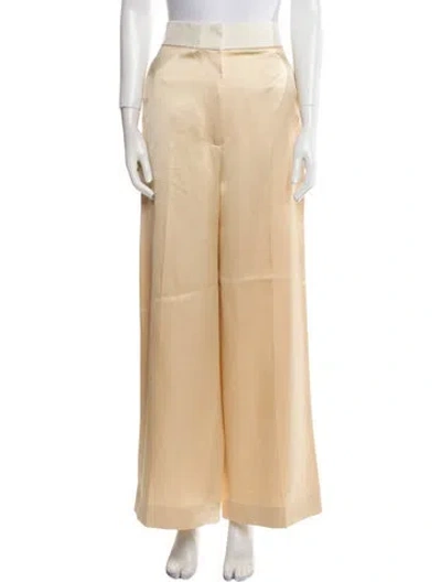 Pre-owned Khaite Wide Leg Pants In Gold