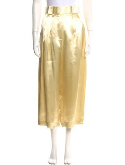 Pre-owned Khaite Wide Leg Pants In Gold