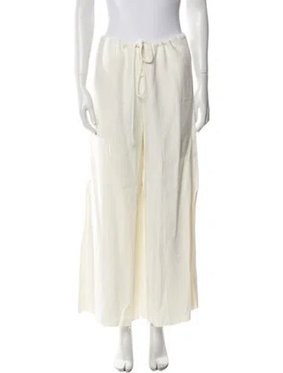 Pre-owned Khaite Wide Leg Pants In Neutral