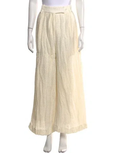 Pre-owned Khaite Wide Leg Pants In Neutrals