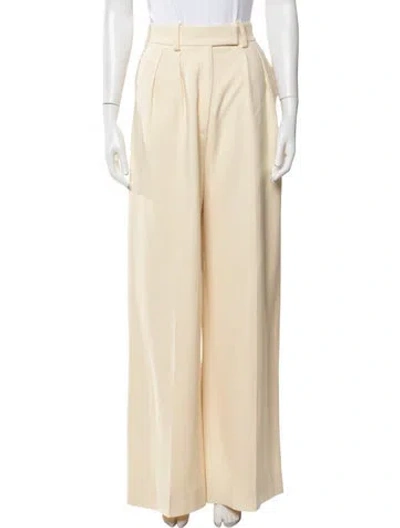 Pre-owned Khaite Wide Leg Pants In Neutrals/white