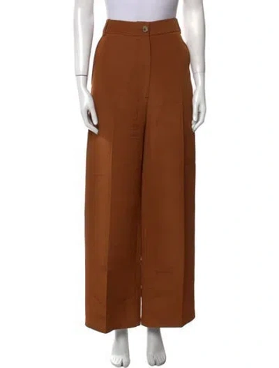Pre-owned Khaite Wide Leg Pants In Orange