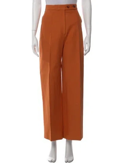 Pre-owned Khaite Wide Leg Pants In Orange