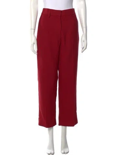Pre-owned Khaite Wide Leg Pants In Red