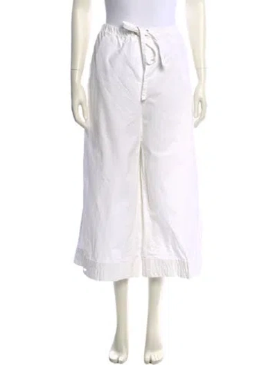 Pre-owned Khaite Wide Leg Pants In White