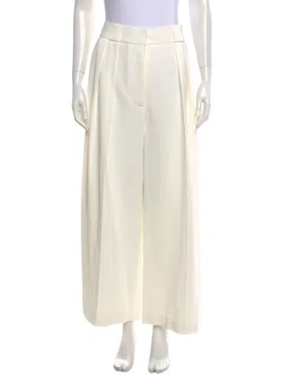 Pre-owned Khaite Wide Leg Pants In White