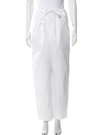 Pre-owned Khaite Wide Leg Pants In White
