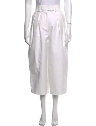 Pre-owned Khaite Wide Leg Pants In White