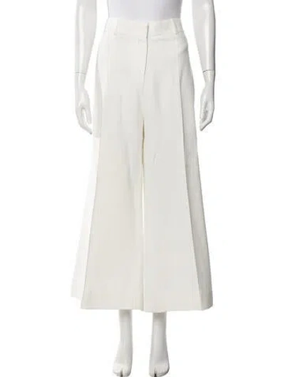Pre-owned Khaite Wide Leg Pants In White