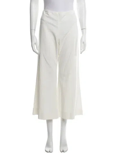 Pre-owned Khaite Wide Leg Pants In White